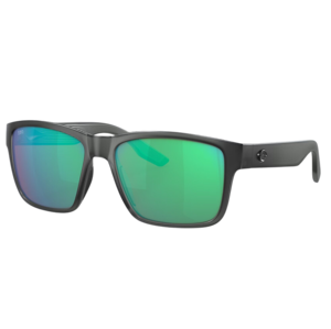 Costa Paunch Polarized Sunglasses in Smoke Crystal with Green Mirror 580G